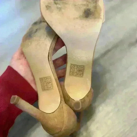 ALDO Women Beige Blush Suede Stiletto Shoe Sandal - Picture 3 of 5